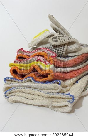 Batch Of Protective Cotton Anti-slip Gloves For Industrial Workers And Home Gardening