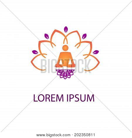 Logo yoga and meditation vector for you design.