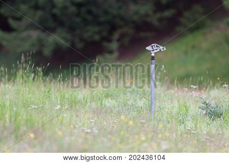 Sprinkler System In The Austrian Alps