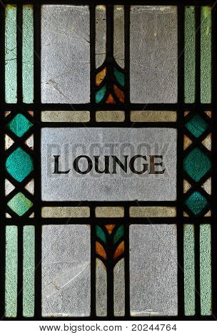 Målat glas Lounge tecken