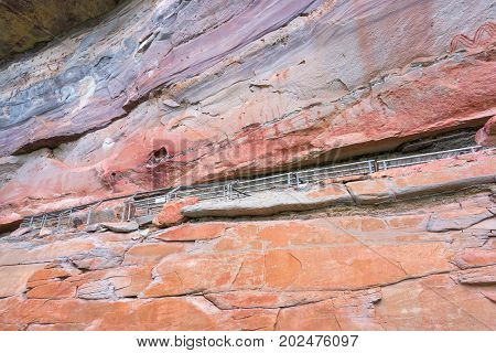 Pre-historical cave paintings over 3000 years at Pha Tam National Park Ubon Ratchathani Thailand