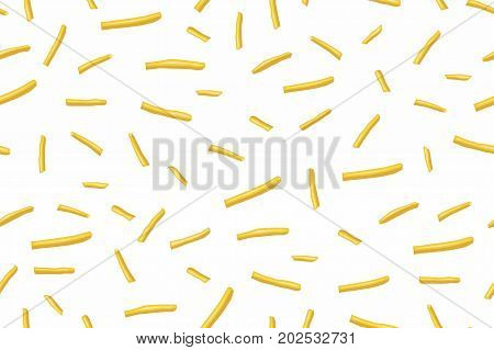 Seamless with French fries seamless pattern. Fast Food Background