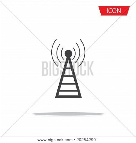 Antenna icon vector symbols on white background.