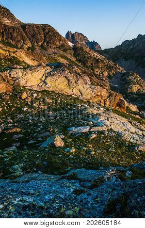 Alpine Lake Among The Rocks, Arhyz, Russian Federation