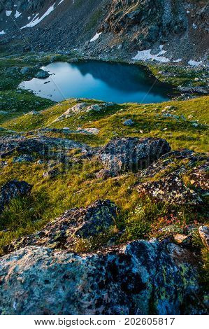 Alpine Lake Among The Rocks, Arhyz, Russian Federation