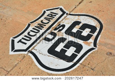 Route 66 Sign In Tucumcari, New Mexico.