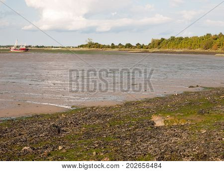 Texture Of Mud Flats With Tide Out Black Water Maldon