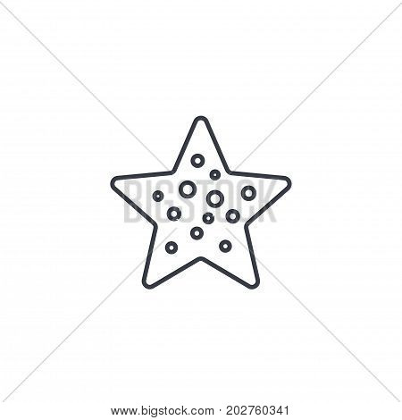 Starfish thin line icon. Linear vector illustration. Pictogram isolated on white background