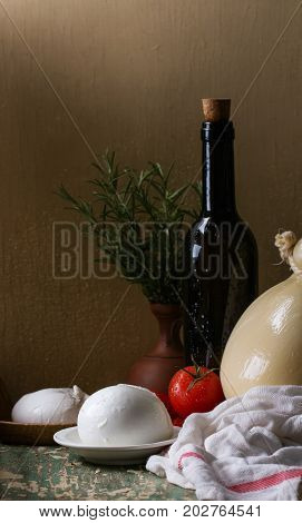 Caciocavalio Cheese With Burrata