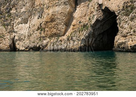 Inland Sea At Dwejra Bay. Gozo, Malta