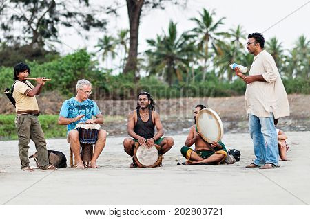 Hippies Playing Music
