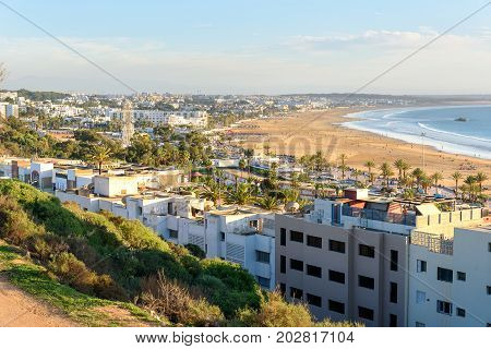 View Of Beach In Agadir City, Morocco