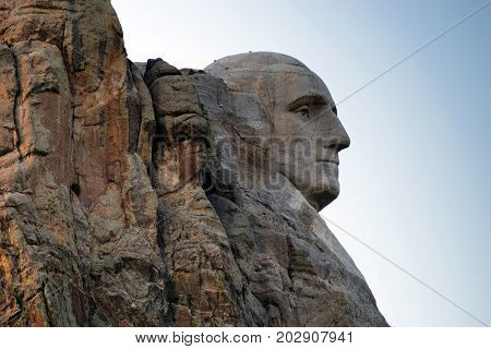National Landmark rock carving Mount Rushmore South Dakota Black Hills