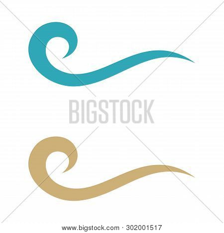 Water Wave Swirl Logo Template Vector Design