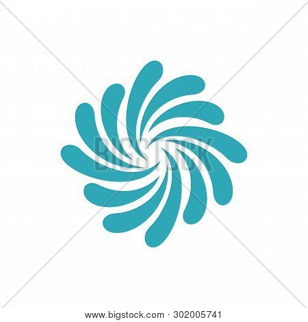 Ornamental Splash Water Star Logo Template Vector Design