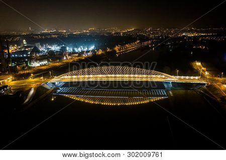 The Troja Bridge (2014) Is A Bowstring Arch Bridge In Prague That Crosses The Vltava River. It Opene