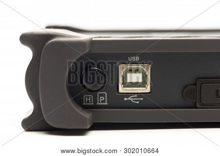 Usb Type B Input Of Digital Signal Oscilloscope , Close Up View