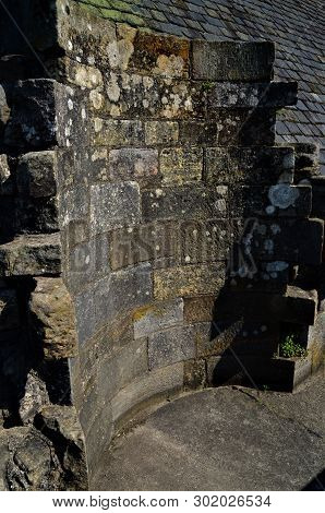 An Exterior View Of The Ruins Of Castle Campbell At The Head Of Dollar Glen In The Ochil Hills In Sc