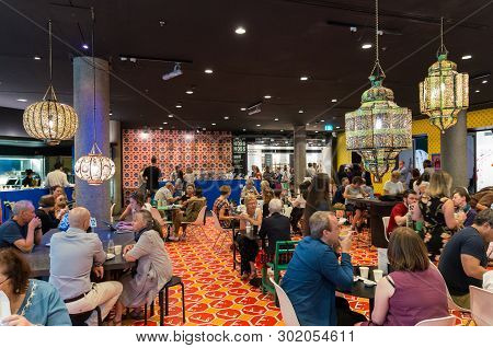 Melbourne, Australia - March 17, 2018: Moroccan Tea House Inspired Decoration Of The National Galler