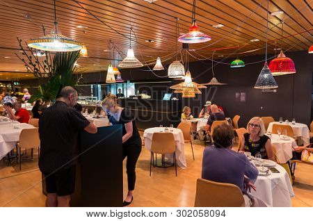 Melbourne, Australia - March 17, 2018: The Tea Room At The National Gallery Of Victoria Internationa