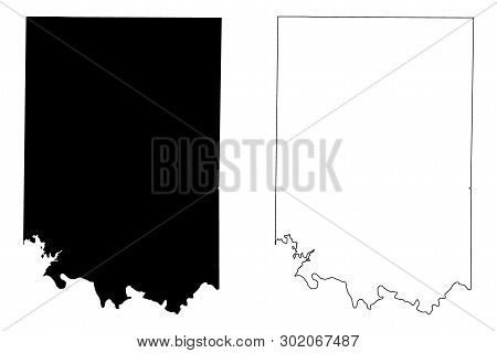 Coleman County, Texas (counties In Texas, United States Of America,usa, U.s., Us) Map Vector Illustr