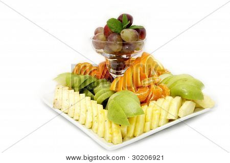 ein Teller mit Obst