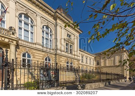 Novi Sad, Vojvodina, Serbia - November 11, 2018: Building Of Museum Of Vojvodina At The Center Of Th