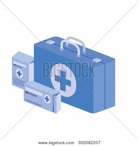 First Aid Kit On White Background Vector Illustration Design