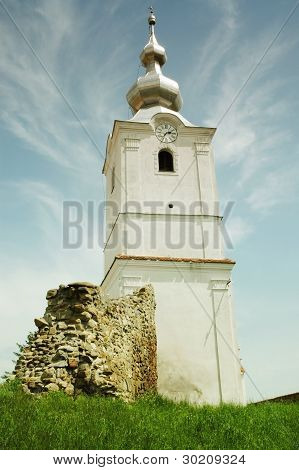 Kristillisen kirkon torni. Transylvania, Romania