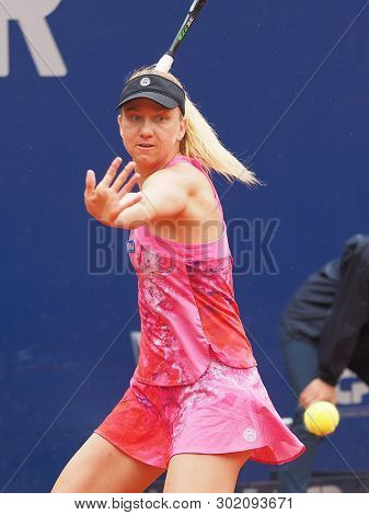 Nuremberg, Germany - May 20, 2019: German Tennis Player Mona Barthels At The Euro 250.000 Wta Versic