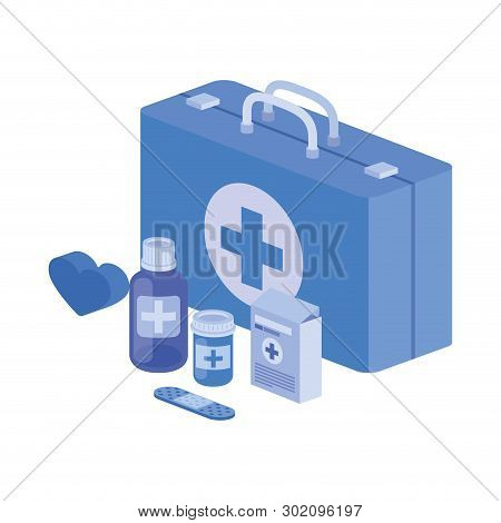 First Aid Kit On White Background Vector Illustration Design
