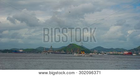 Rio Niteroi Bridge In Guanabara Bay, Rio De Janeiro, Brazil