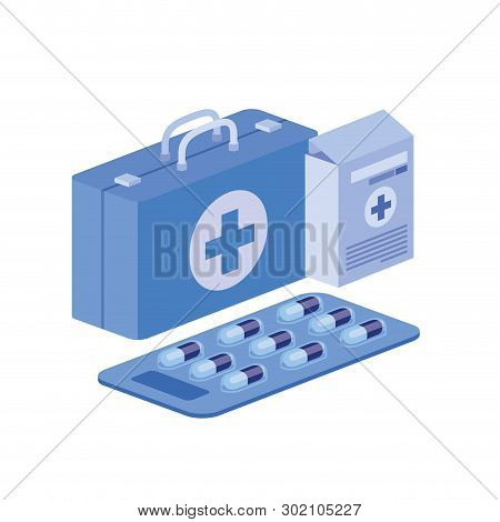 First Aid Kit On White Background Vector Illustration Design