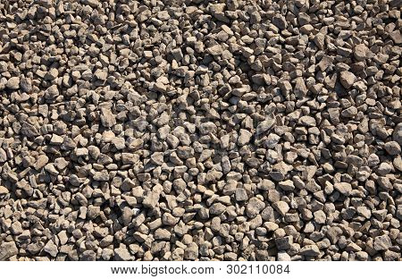 Many Gravel  At Dry Sunny Summer Day