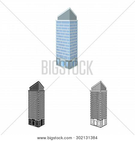 Vector Design Of Skyscraper And Office Symbol. Set Of Skyscraper And Department Stock Vector Illustr
