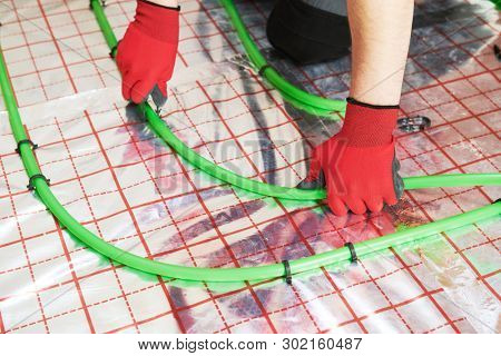 underfloor heating installation. Floor Heating system
