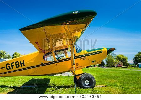 May 7, 2019 - Delta British Columbia: Single Engine Prop Bearhawk 250hp Plane Parked At Delta Herita