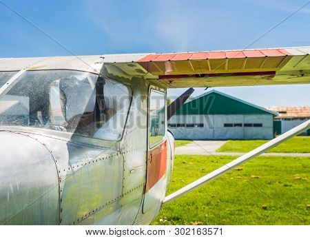 May 7, 2019 - Delta, British Columbia: Cessna 150f Small Airplane At Delta Heritage Airpark.