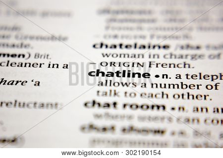 Word Or Phrase Chatline In A Dictionary.
