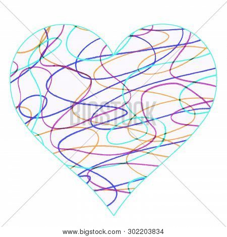 Watercolor Illustration. A Heart Filled Watercolor Background