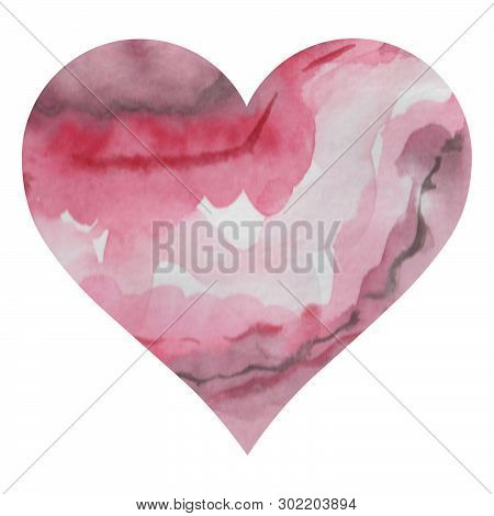 Watercolor Illustration. A Heart Filled Watercolor Background