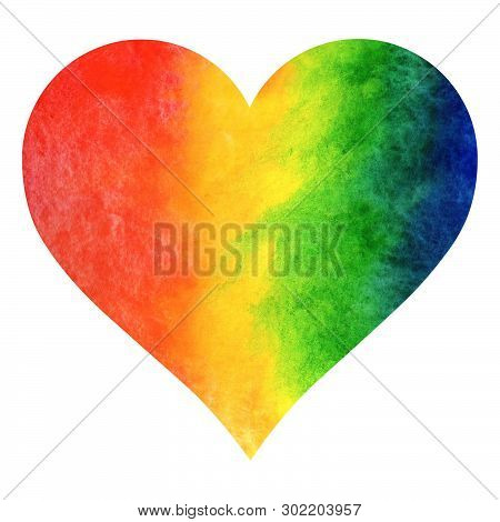 Watercolor Illustration. A Heart Filled Watercolor Background