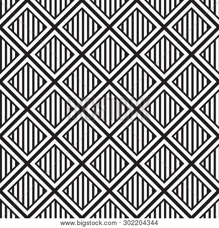 Vector White Background With Geometric Shapes. Seamless Pattern