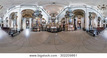 Vilnius, Lithuania - May 2019: Full Spherical Seamless Hdri Panorama 360 Degrees Angle Inside Interi