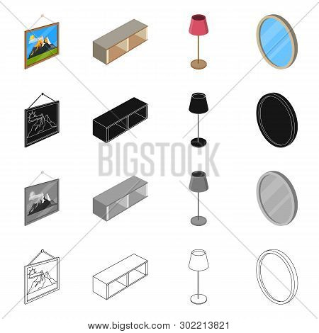 Vector Design Of Bedroom And Room Symbol. Collection Of Bedroom And Furniture Stock Vector Illustrat