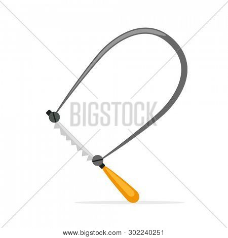 Eclipse deep throat fret saw icon. Clipart image isolated on white background