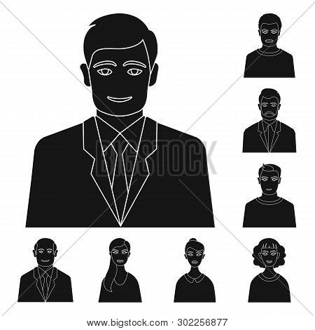 Vector Design Of Photo And Character  Sign. Collection Of Photo And Face Vector Icon For Stock.