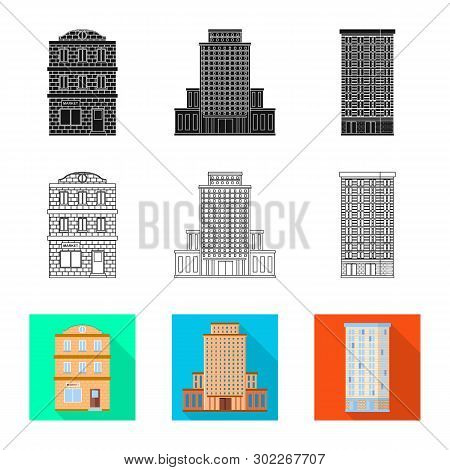 Vector Illustration Of Municipal And Center Icon. Set Of Municipal And Estate   Stock Vector Illustr