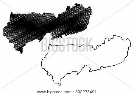 Upper East Region (administrative Divisions Of Ghana, Republic Of Ghana) Map Vector Illustration, Sc