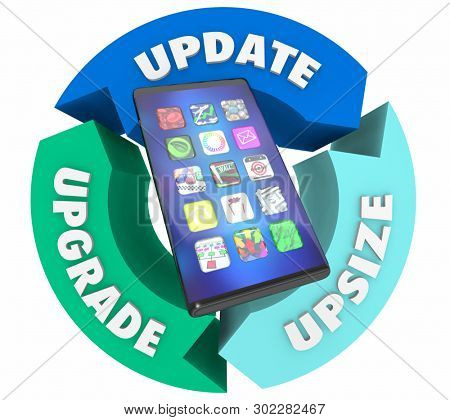 New Cell Phone Upgrade Update Upsize 3d Illustration